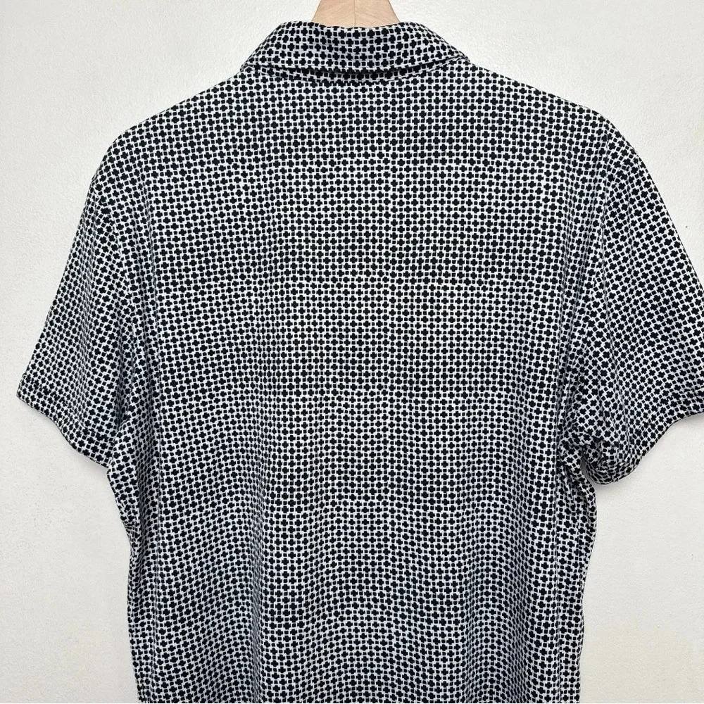 J. Lindeberg Mens Xlarge Tour Tech Slim Fit Geometric Print Polo Shirt - Picture 9 of 11